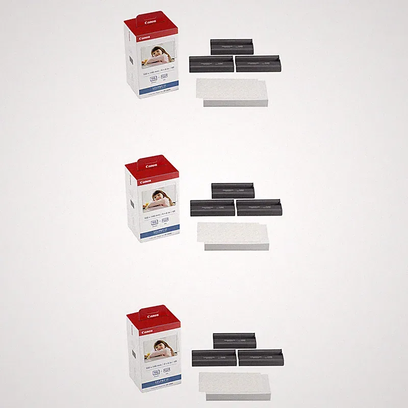 3 x Canon KP-108IN 4x6 Color Ink and Paper Set for SELPHY Printers, 324 Prints