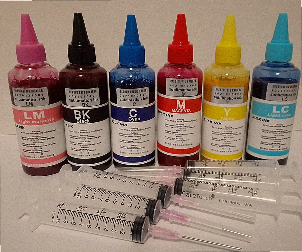 600ml sublimation Bulk Refill Ink for Epson 1400 Artisan 1430 50 R280 + 6 syring