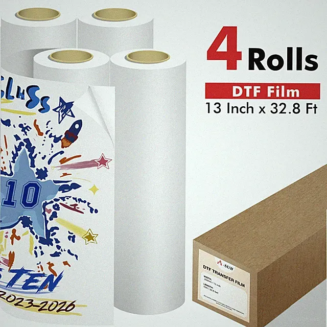 A-SUB DTF Film Roll , Sublimation DTF Transfer Film A3+ 13 inch X 32.8 FT