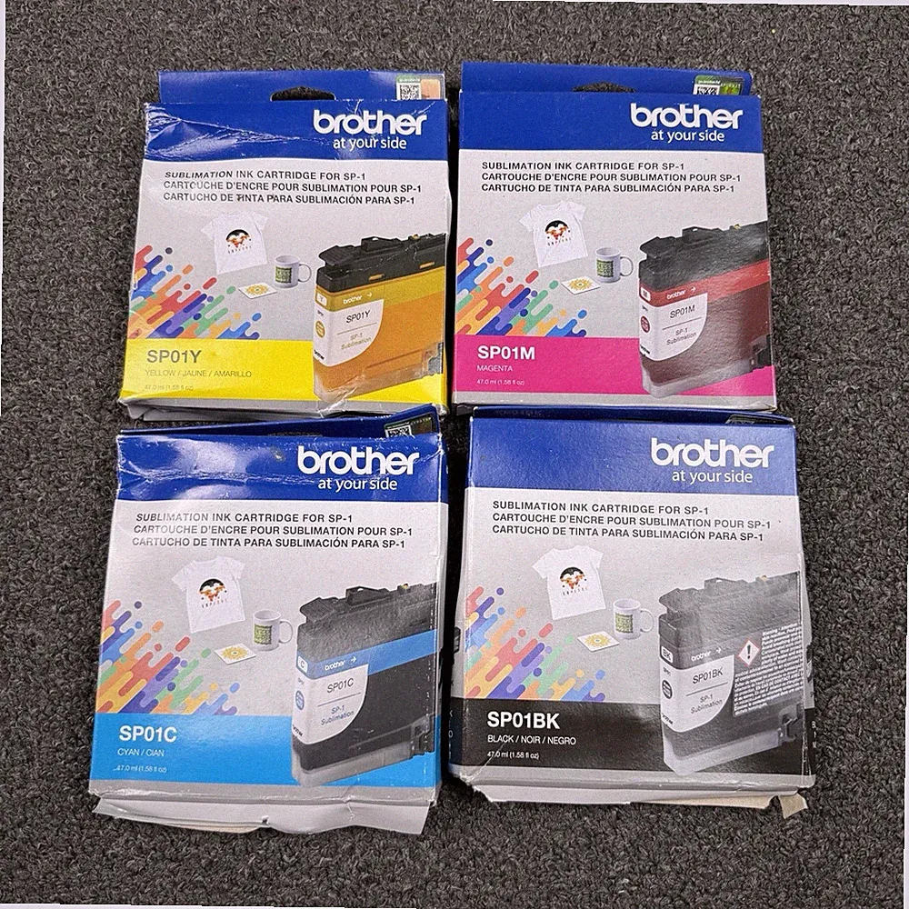 Brother Printer Sublimation Ink - 4 Pack- Multicolor Black Pink Yellow Cyan