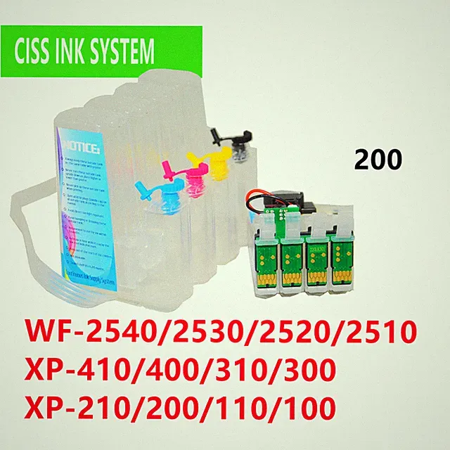 Empty CISS cis ink system for wf-2540 wf-2530 wf-2520 wf-2510 200 cartridge