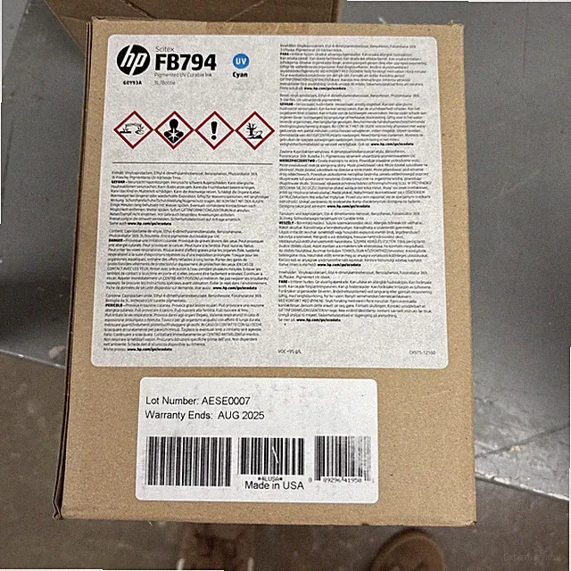 Genuine HP Goy93A Cyan Pigmented UV Curable Ink Scitex FB794 Dated 2025 fb 700