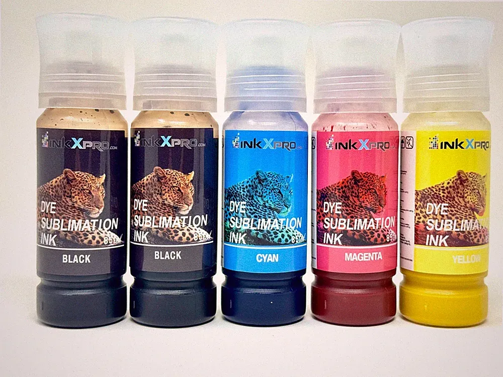 INKXPRO 5 X 80ml Professional Dye Sublimation Ink for Epson EcoTank ET printers