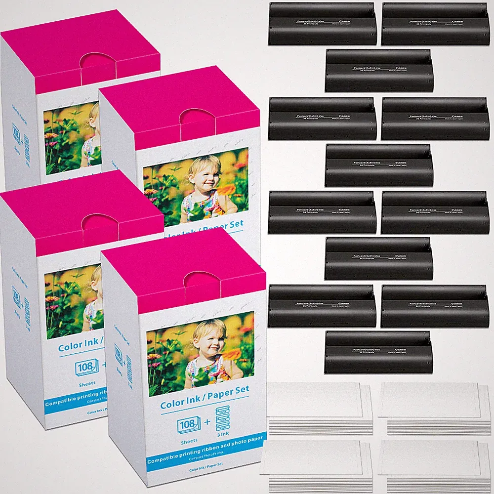 KP-108IN RP-108 Ink Cartridge & Photo Paper for Canon Selphy CP 1300 1200 1000