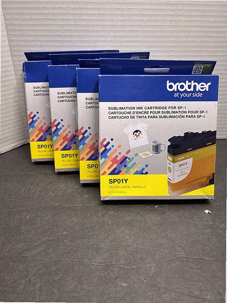 Lot of 4 GENUINE Brother SP01Y Sublimation Ink Cartridge for SP-1 yellow NEW