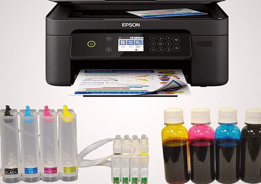 New Epson Printer Wireless 400ml Sublimation CISS Ink Heat Press Transfer Bundle