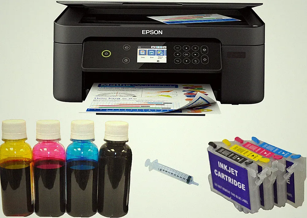New Wireless Epson Printer 400ml Sublimation Ink Kit Heat Transfer Press Bundle