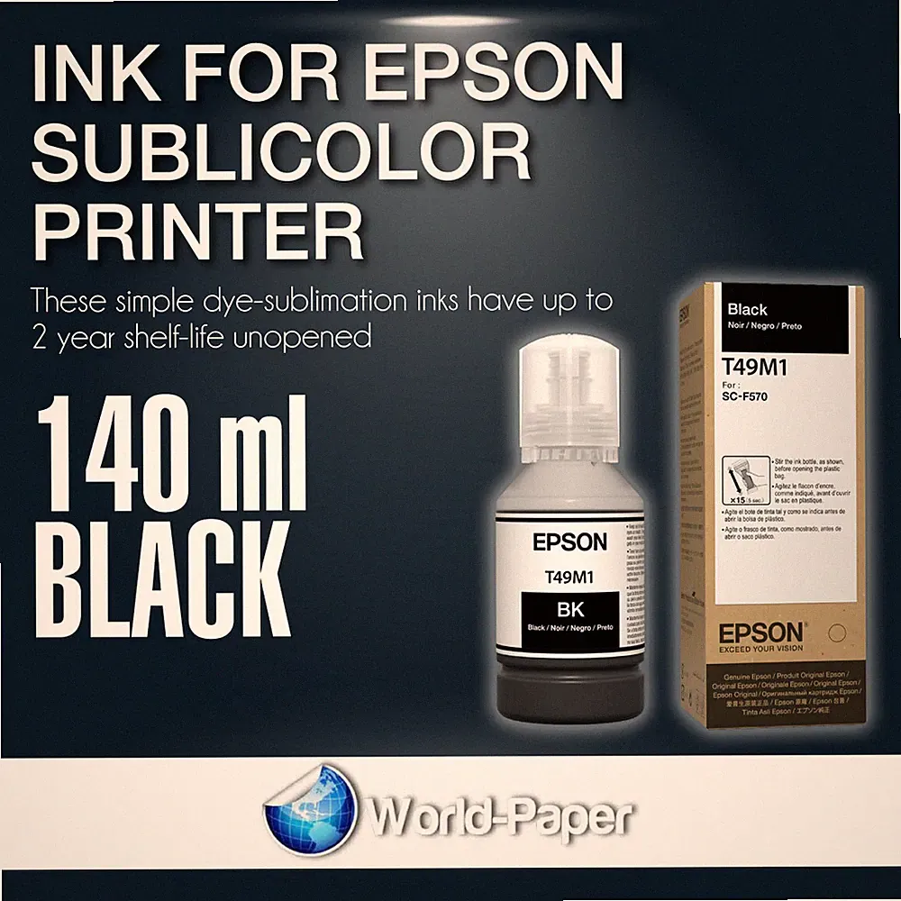 OEM Epson Dye Sublimation Ink For F170 & F570 T49M Sublimation Printer Black