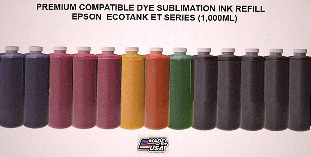 PREMIUM COMPATIBLE DYE SUBLIMATION INK REFILL EPSON ECOTANK ET SERIES (1,000ML)