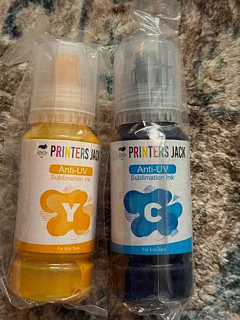 Printers Jack Anti-UV Sublimation Ink for Epson EcoTank Printers, 100ml