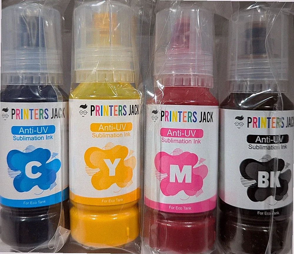 Printers Jack Anti-UV Sublimation Ink for Epson EcoTank Printers, 100ml each