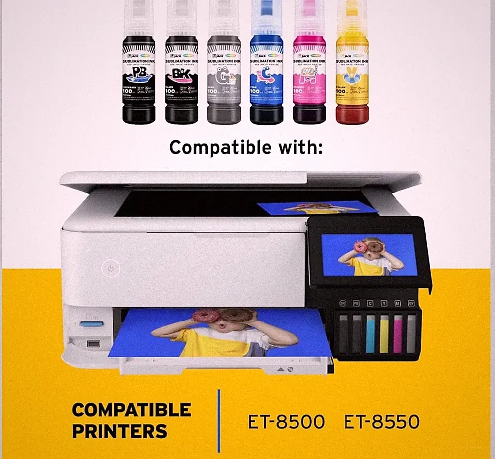 Printers Jack Sublimation Ink Epson Inkjet Printers Supertank - 6 Colors, 600ml