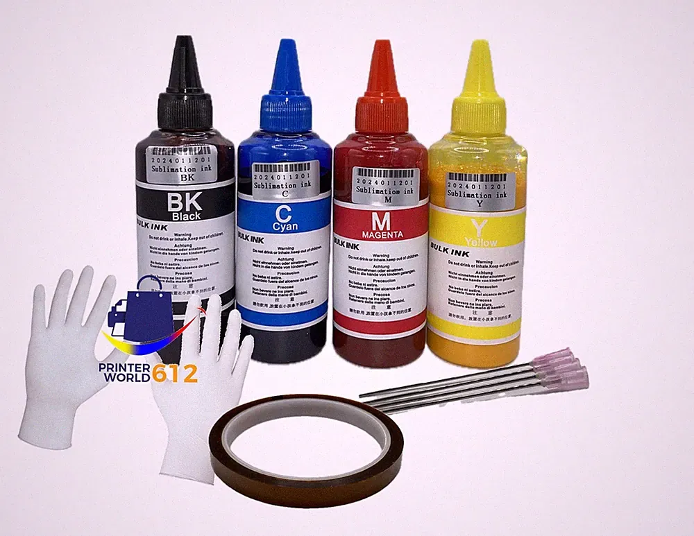 PRINTERWORLD612 SUBLIMATION INK SET COMPATIBLE WITH EPSON PRINTERS