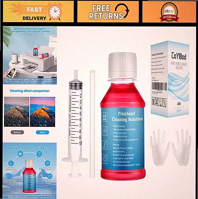 Printhead Cleaning Kit for Epson Printers - Nozzle Cleaner for WF & XP Series