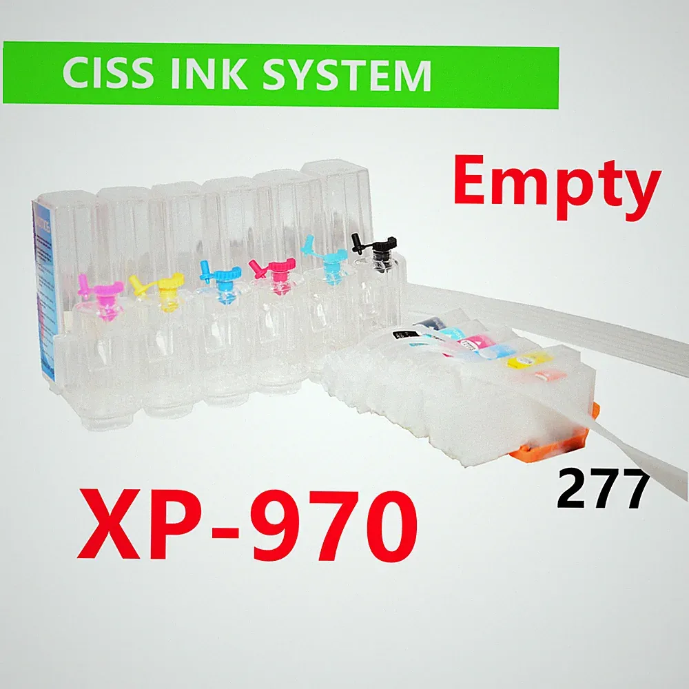 Refillable CIS CISS Ink System for photo XP-970 Printer T277 277 ink cartridge