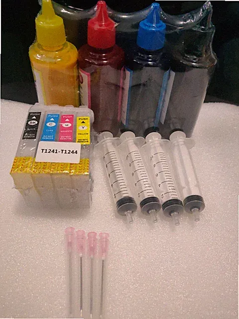 Refillable Ink Cartridge T124 Alternative for WF 320 323 325 435 NX127 NONOEM