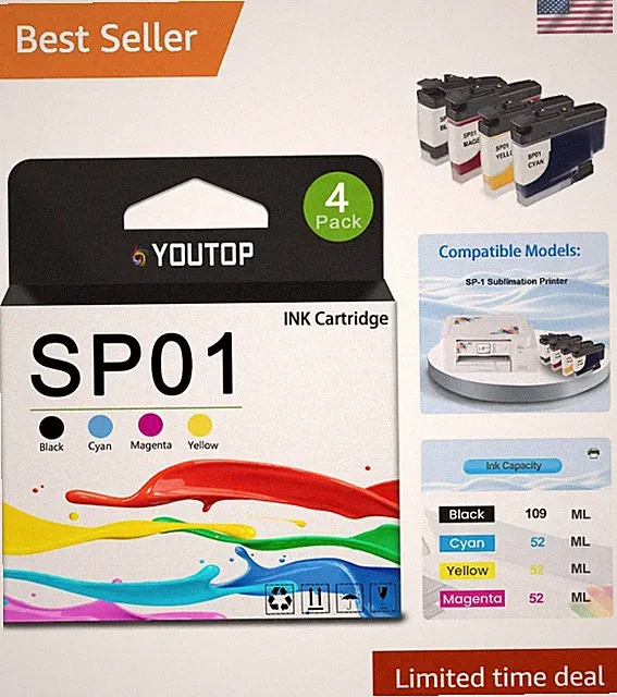 Superior Quality SP01 Sublimation Ink – 4 Cartridges for Stunning Prints