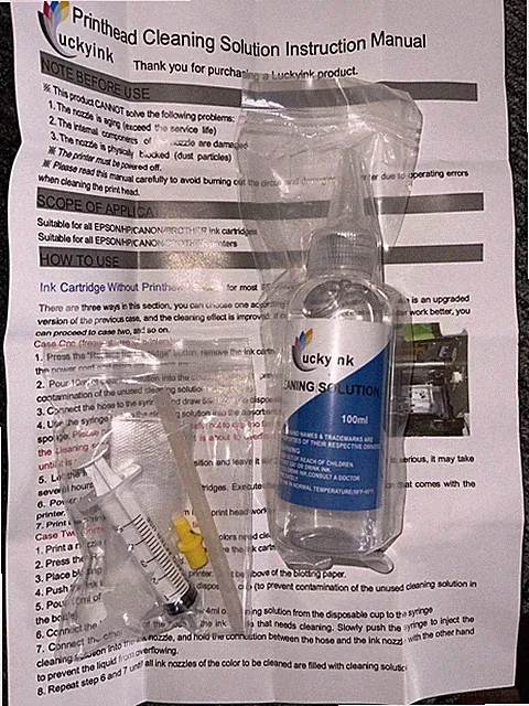 Uckyink Print Head Cleaner Kit for Epson HP Canon Brother (A6)